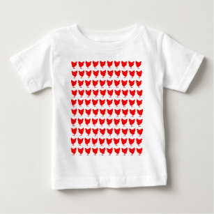 T-shirt Pour Bébé 100 poulets - Rouge