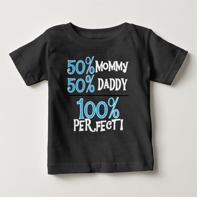 T-shirt Pour Bébé 100 pour cent perfectionnent le bleu (Devant)