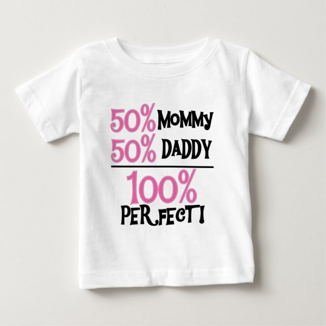 T-shirt Pour Bébé 100 Pour Cent Rose Parfait (Devant)