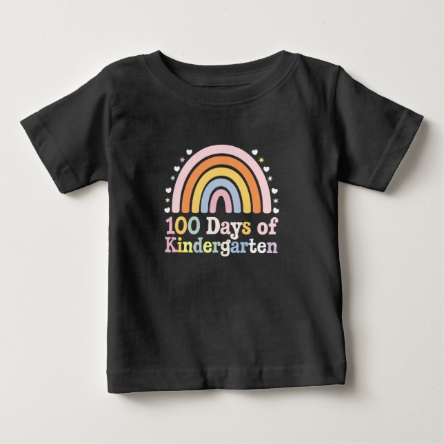 T-shirt Pour Bébé 100e Jour de la maternelle Enseignant Enfants 100  (Devant)