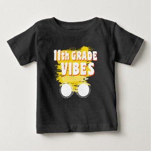 T-shirt Pour Bébé 11e Grade Vibes Shirt back To School First Day