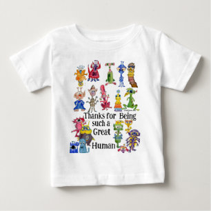 T-shirt Pour Bébé 18 dessins animés drôles d'aliens expriment leur g