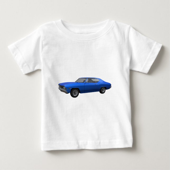 T-shirt Pour Bébé 1968 Chevelle SS : Finition bleue (Devant)