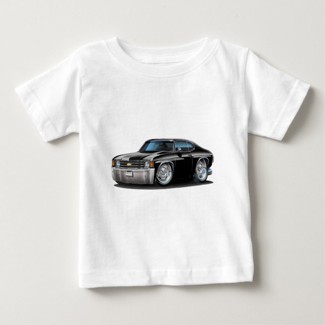T-shirt Pour Bébé 1971-72 Chevelle Black Car (Devant)