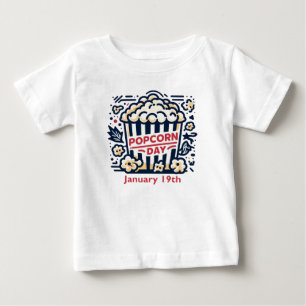 T-shirt Pour Bébé 19 janvier - Fête du maïs soufflé