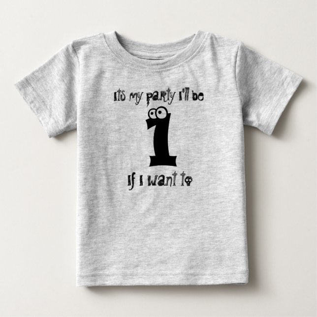 T-shirt Pour Bébé 1 anniversaires (Devant)
