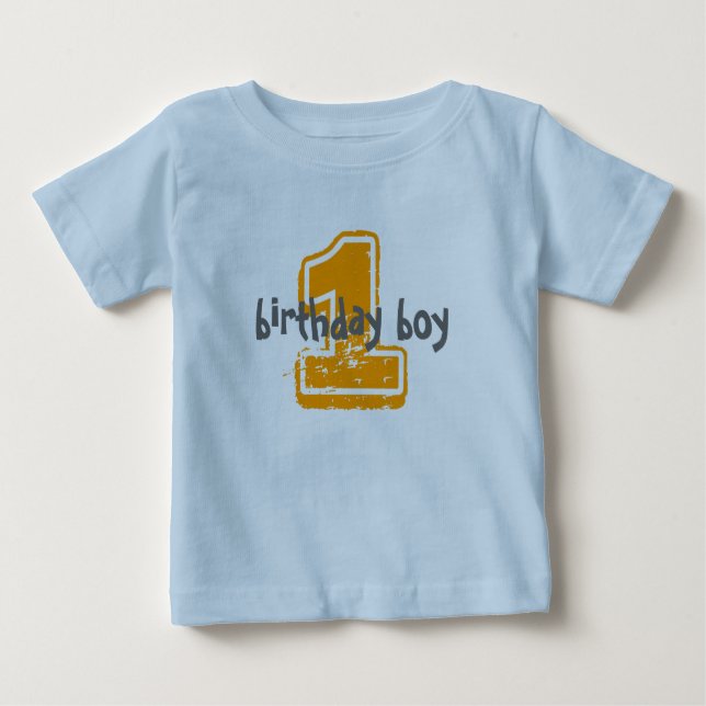 T-shirt Pour Bébé 1, garçon d'anniversaire (Devant)