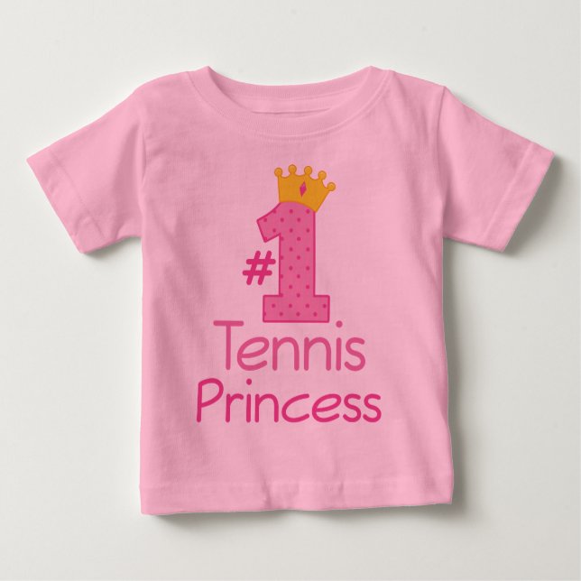 T-shirt Pour Bébé #1 Princesse de Tennis (Devant)