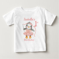 1er anniversaire Ballerina Penguin rose
