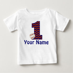 T-shirt Pour Bébé 1er anniversaire Chemise de baseball personnalisée
