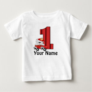 T-shirt Pour Bébé 1er anniversaire Dalmation personnalisée T shirt
