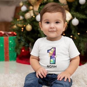 T-shirt Pour Bébé 1er Anniversaire de Garçon Astronaute