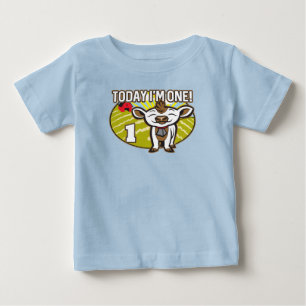T-shirt Pour Bébé 1er anniversaire de l'enfant Aujourd'hui je suis u