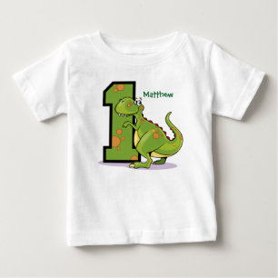 T-shirt Pour Bébé 1er anniversaire Dinosaur personnalisé