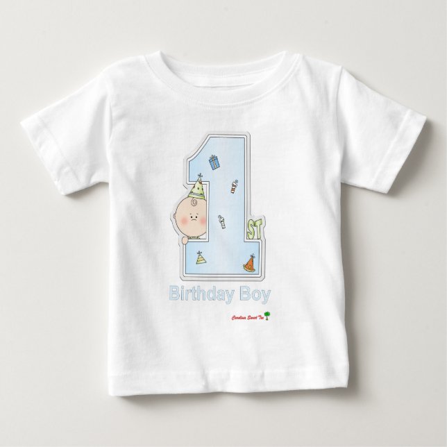 T-shirt Pour Bébé 1er anniversaire du garçon (Devant)