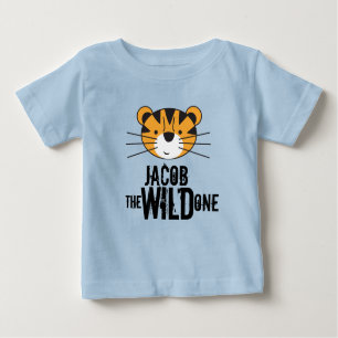 T-shirt Pour Bébé 1er anniversaire du tigre d'une femme personnalisé