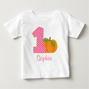 T-shirt Pour Bébé 1er anniversaire fille Citrouille d'automne Person