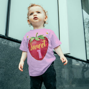 T-shirt Pour Bébé 1er anniversaire Fraise bébé top première 1 an