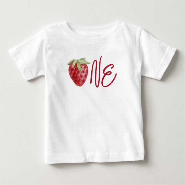 T-shirt Pour Bébé 1er anniversaire Fraise d'été Berry Sweet (Devant)