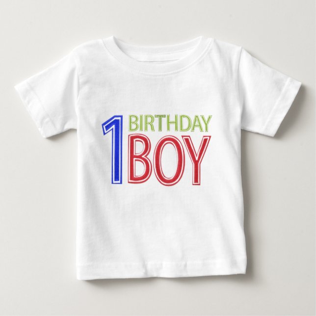 T-shirt Pour Bébé 1er anniversaire garçon (Devant)