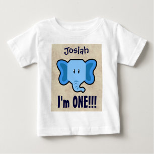 T-shirt Pour Bébé 1er anniversaire garçon CHEVRON un an Nom personna
