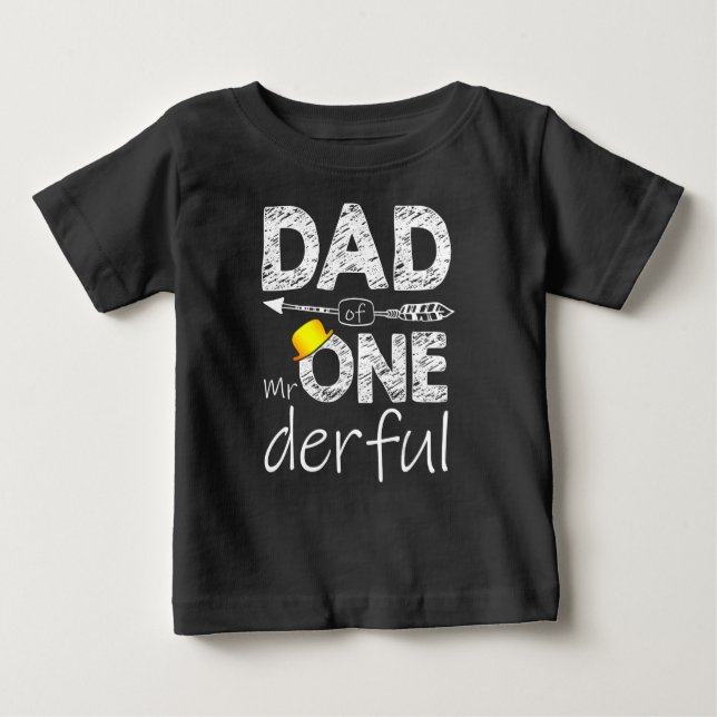 T-shirt Pour Bébé 1er Anniversaire Garçon Tee Papa de M. Onederful (Devant)