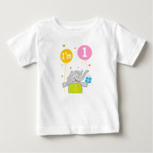 T-shirt Pour Bébé 1er anniversaire J'ai 1 ans