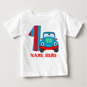 T-shirt Pour Bébé 1er anniversaire, jolie voiture