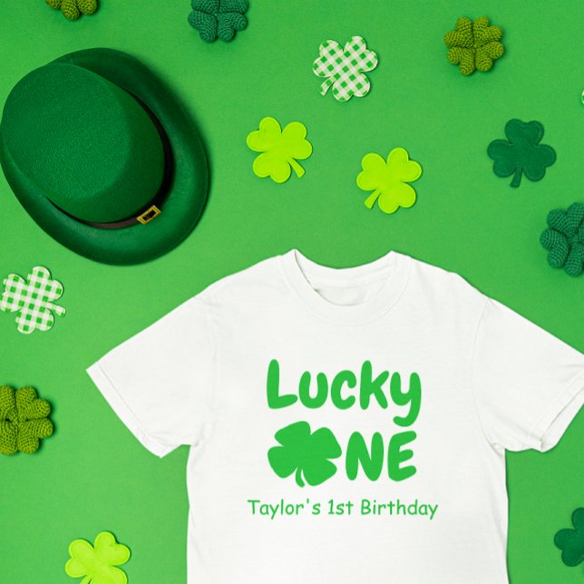 T-shirt pour bébé 1er anniversaire Lucky One (Créateur téléchargé)