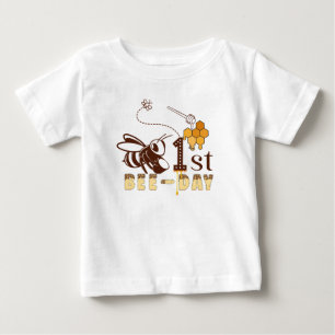 T-shirt Pour Bébé 1er anniversaire Miel Abeille Miel Abeille Hive