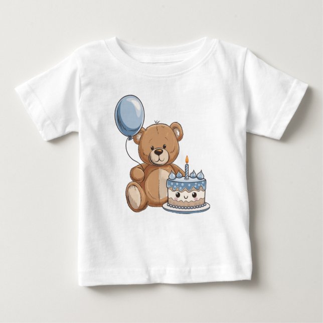 T-shirt Pour Bébé 1er Anniversaire Minimal (Devant)