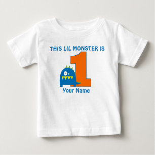 T-shirt Pour Bébé 1er Anniversaire Monstre Personnalisé T Chemise