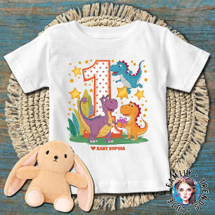 T-shirt Pour Bébé 1er anniversaire premier anniversaire Dino