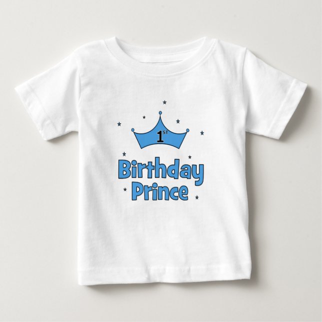 T-shirt Pour Bébé 1er anniversaire Prince (Devant)