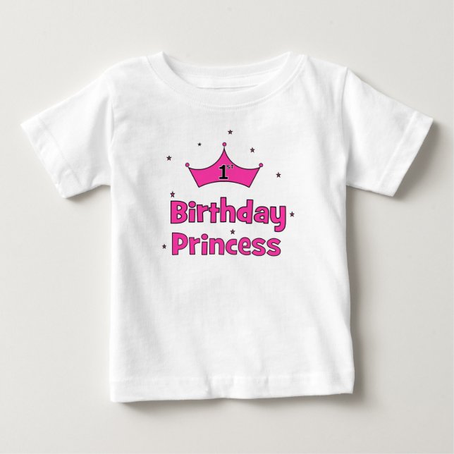 T-shirt Pour Bébé 1er anniversaire Princesse (Devant)