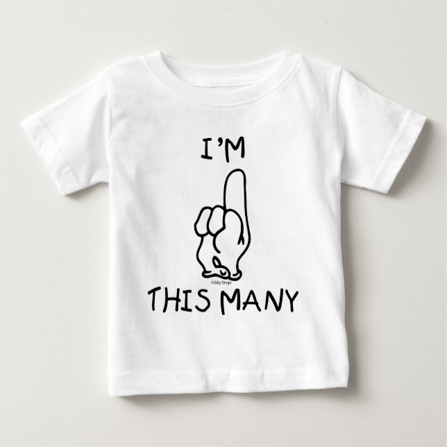 T-shirt Pour Bébé 1er Anniversaire T Chemise (Devant)