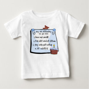 T-shirt Pour Bébé 1er anniversaire To Do's Blue