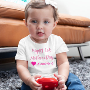 T-shirt Pour Bébé 1er jour de la fête des Mères