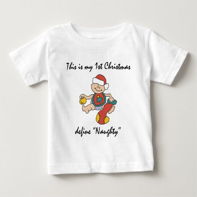T-shirt Pour Bébé 1er Noël (Devant)