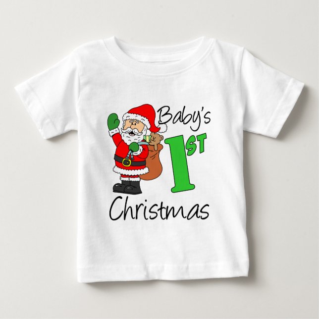 T-shirt Pour Bébé 1er Noël du bébé (Devant)