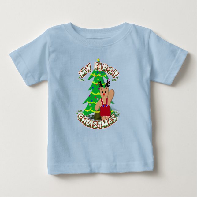 T-shirt Pour Bébé 1er Noël du bébé (Devant)