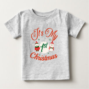T-shirt Pour Bébé 1er Noël du bébé