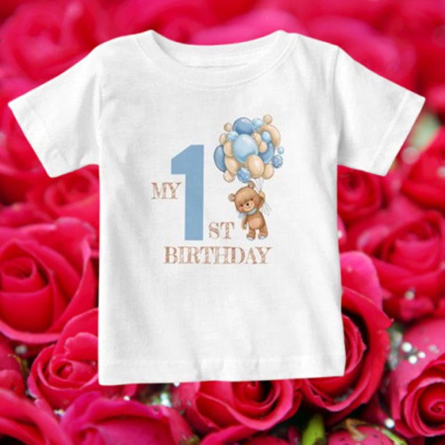 T-shirt Pour Bébé 1er pique-nique d'ours en peluche (Celebrate your little one's first teddy bear picnic with this adorable baby T-shirt! )