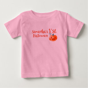 T-shirt Pour Bébé 1ère citrouille d'Halloween mignonne