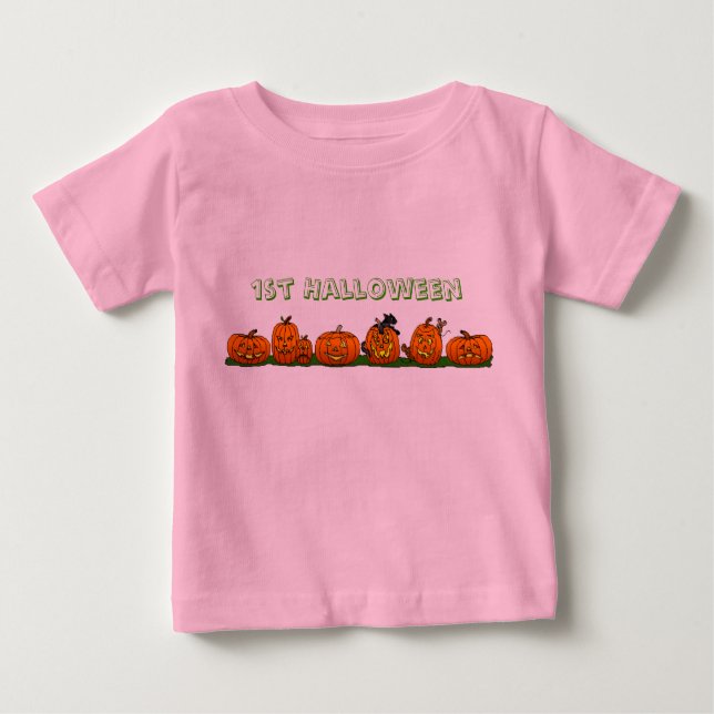T-shirt Pour Bébé 1ère Halloween Onsie (Devant)