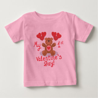 T-shirt Pour Bébé 1ère Saint-Valentin pour bébé