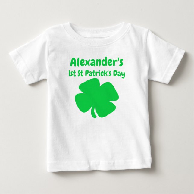 T-shirt Pour Bébé 1re Saint Patrick's Day (Devant)