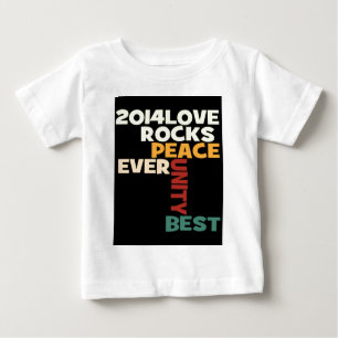 T-shirt Pour Bébé 2014 Love Rocks Peace Art Imprimer