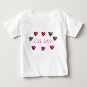 T-shirt Pour Bébé 2016 Toddler Tee Etabli, 1er Anniversaire