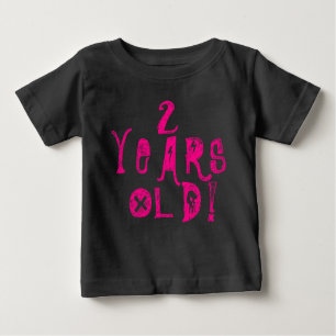 T-shirt Pour Bébé 2 ans mignon chemise bébé neon crâne roche rose ro